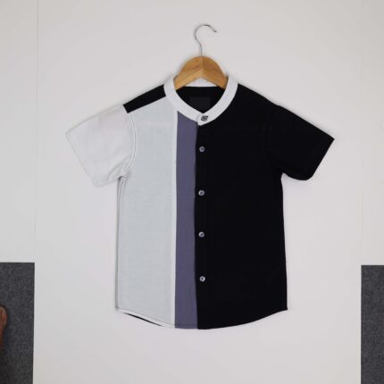 Boy's Stylish(Contrast-3) Short Sleeve Shirt