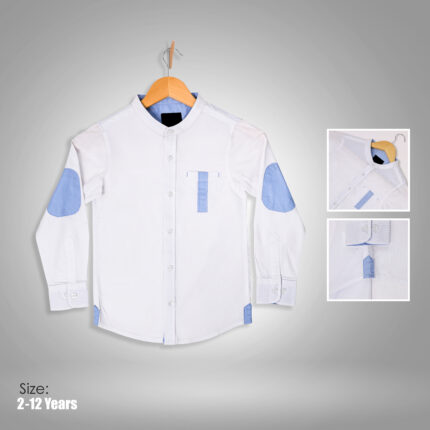 Boy's White Long Sleeve Shirt
