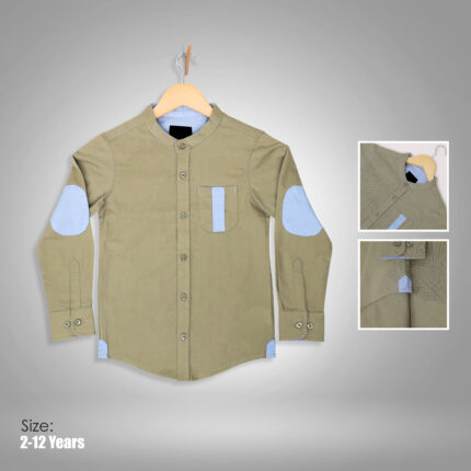 Boy's Light Olive Long Sleeve Shirt