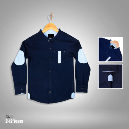 Boy's Navy Blue Long Sleeve Shirt