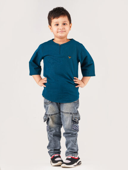 Boy's Petrol-Stylish Katua